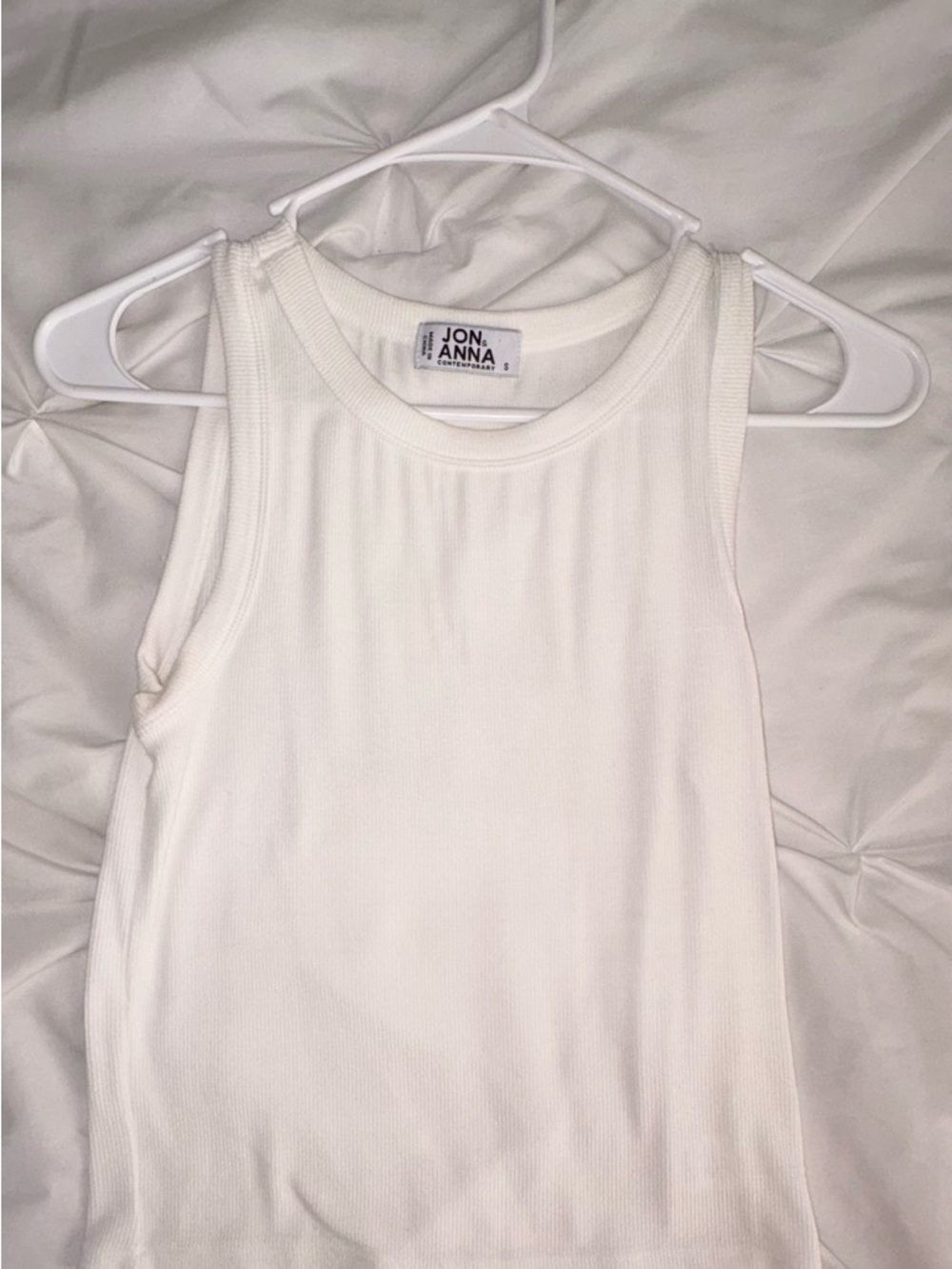 Jon & Anna Cream Ribbed Tank